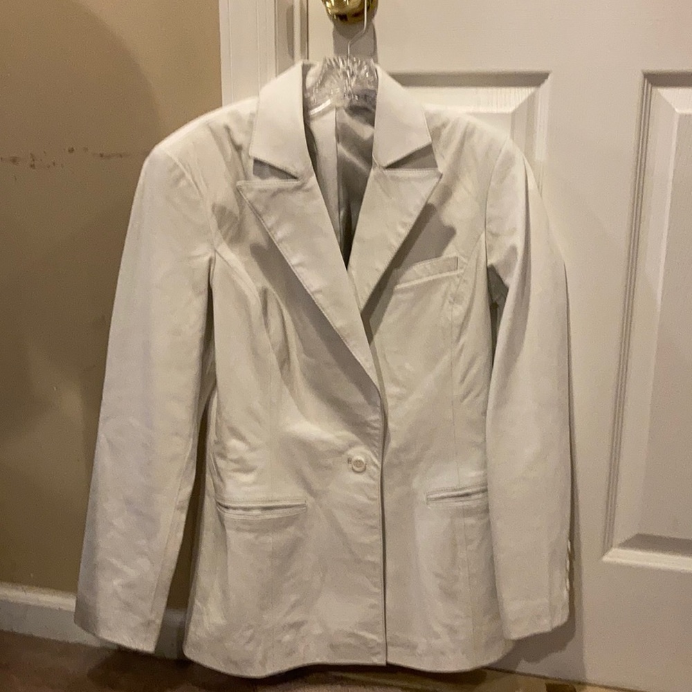 White leather jacket